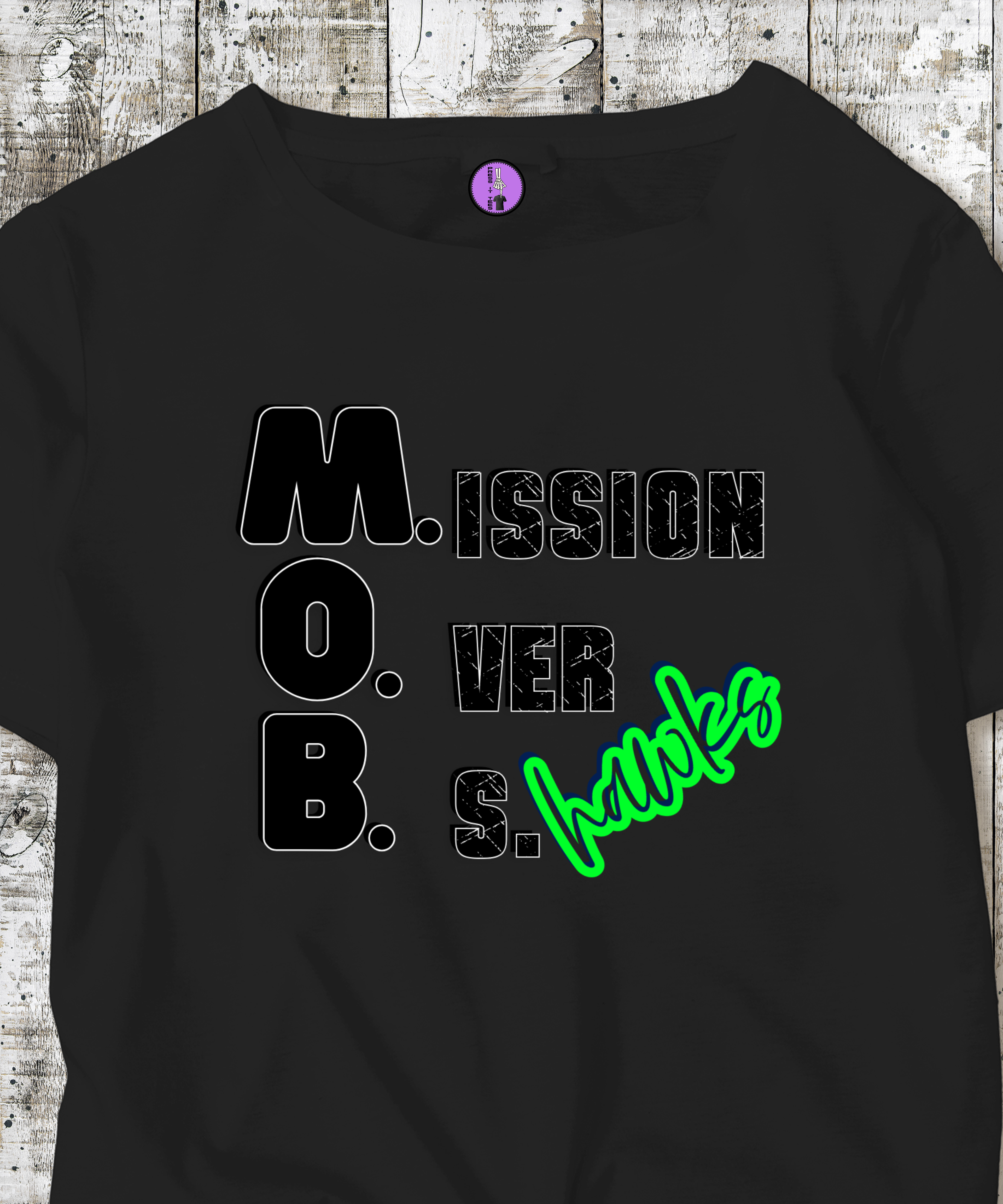 Unisex Seattle MOB Mission Over BS Short Sleeve T-Shirt by Press It Tees with printed graphic design on front.