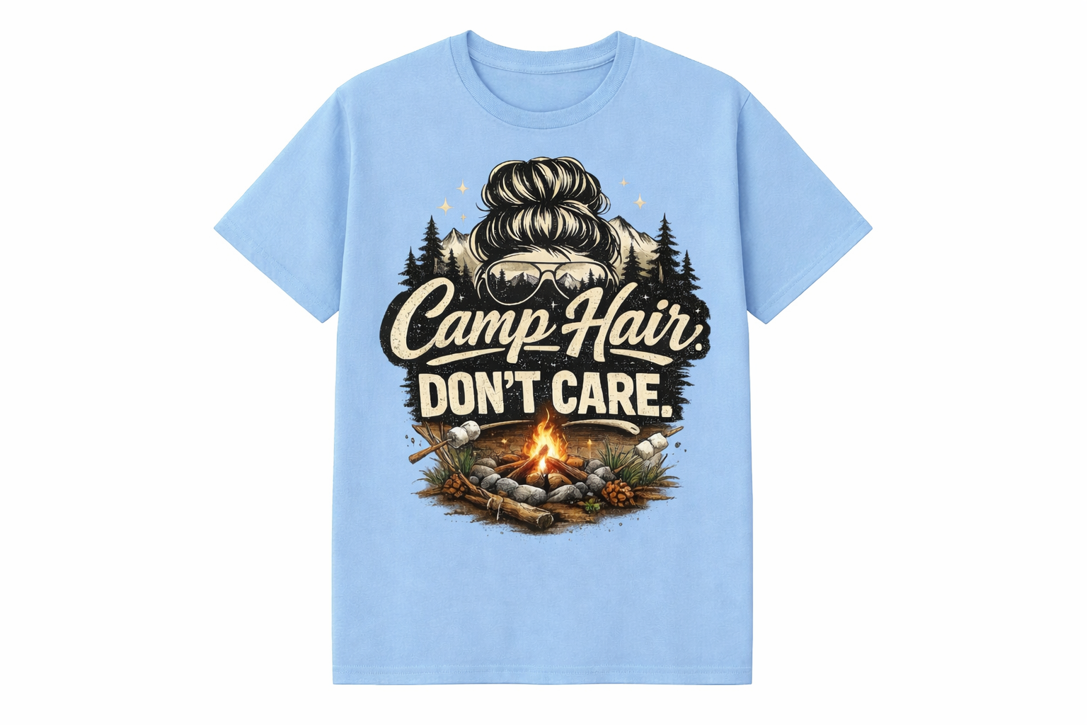 Baby blue unisex short sleeve T-shirt by Press It Tees, casual clothing with a relaxed fit and simple design.