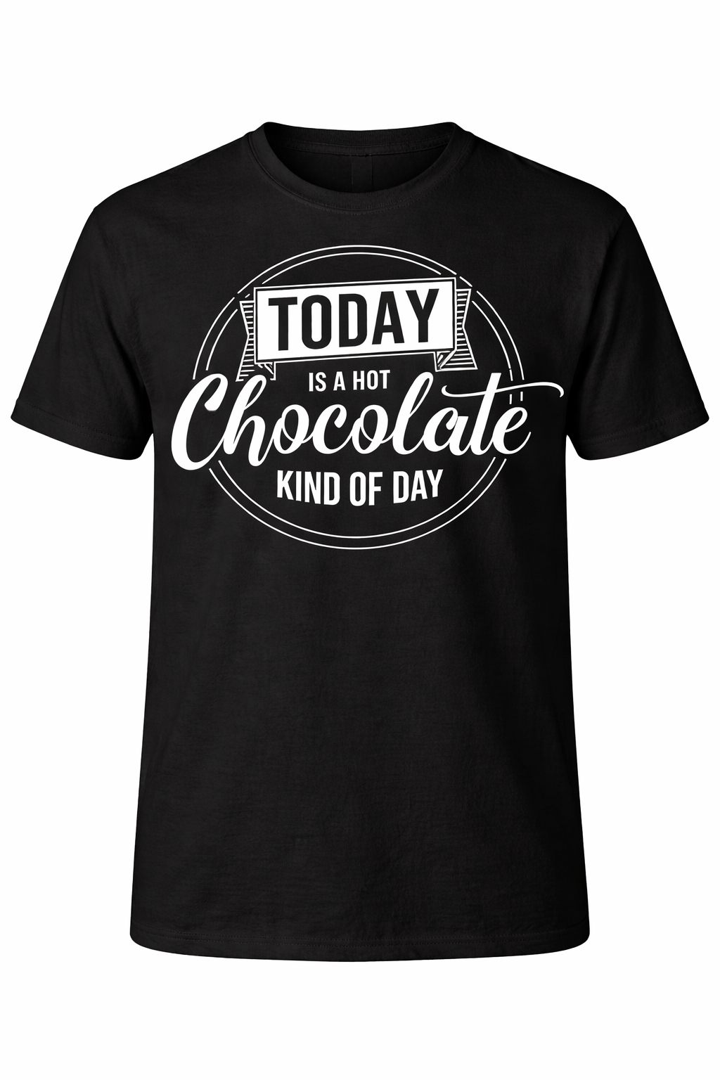 Black Hot Chocolate Day unisex short sleeve T-shirt by Press It Tees, casual clothing with a comfortable fit.