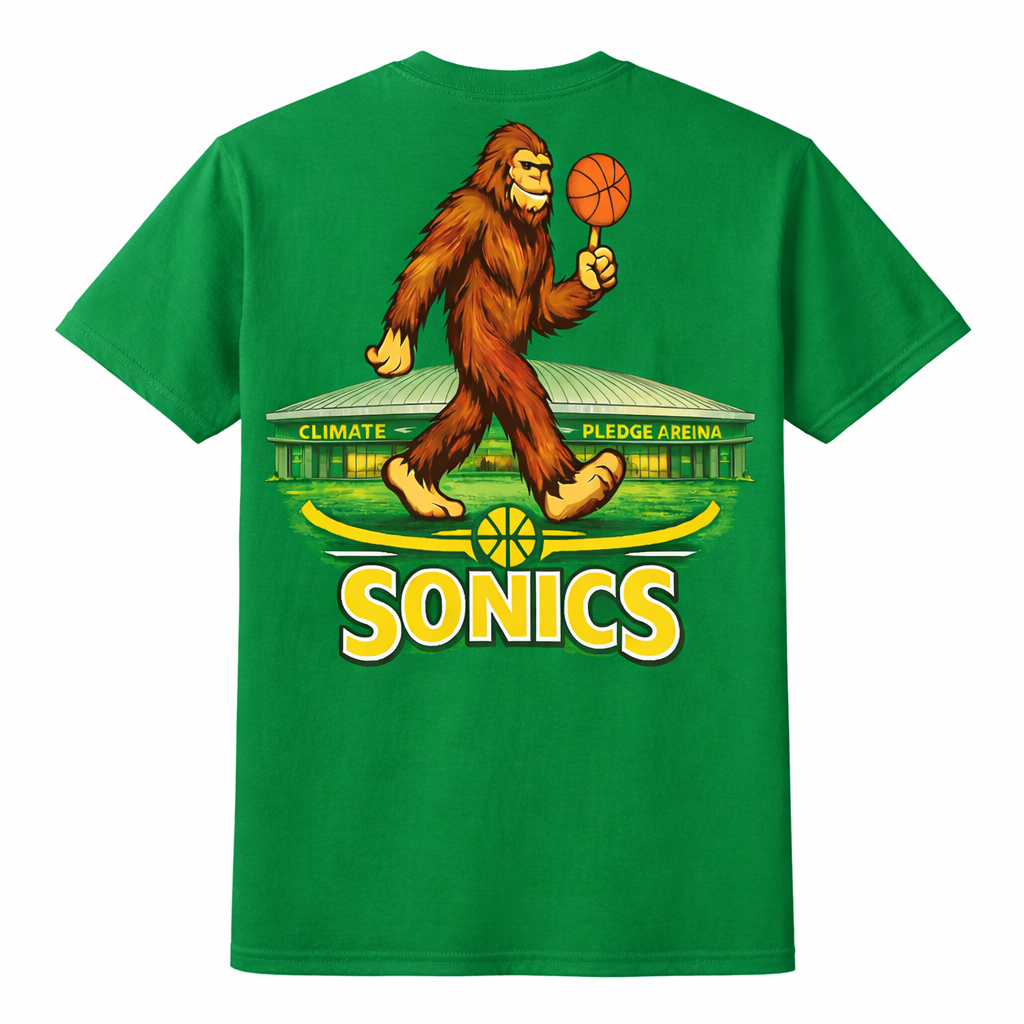 Kelly green Squash Sonics short sleeve unisex T-shirt by Press It Tees, casual clothing with a comfortable fit.