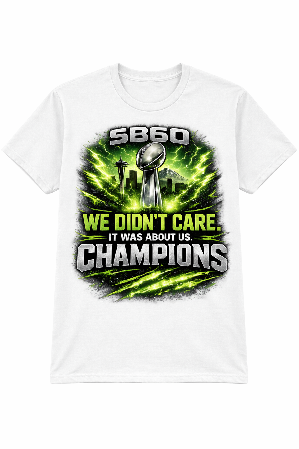 White US Champions SB60 short sleeve unisex T-shirt by Press It Tees, casual clothing with a comfortable fit.